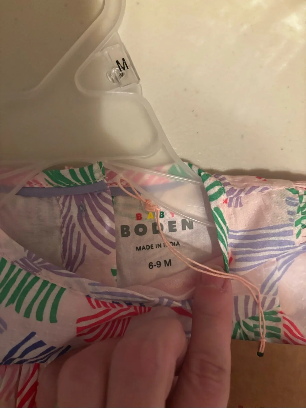 Boden Girls' Multicolor Bow Print 6-9 months woven Dress